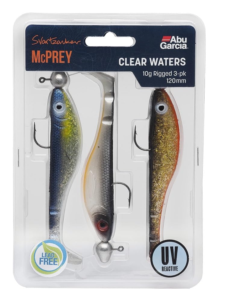 Abu Garcia Svartzonker McPrey Prerigged, Fishing Hook, Soft Lures, Predator Fishing, Pike, Unisex, Assorted, 22g | 120mm