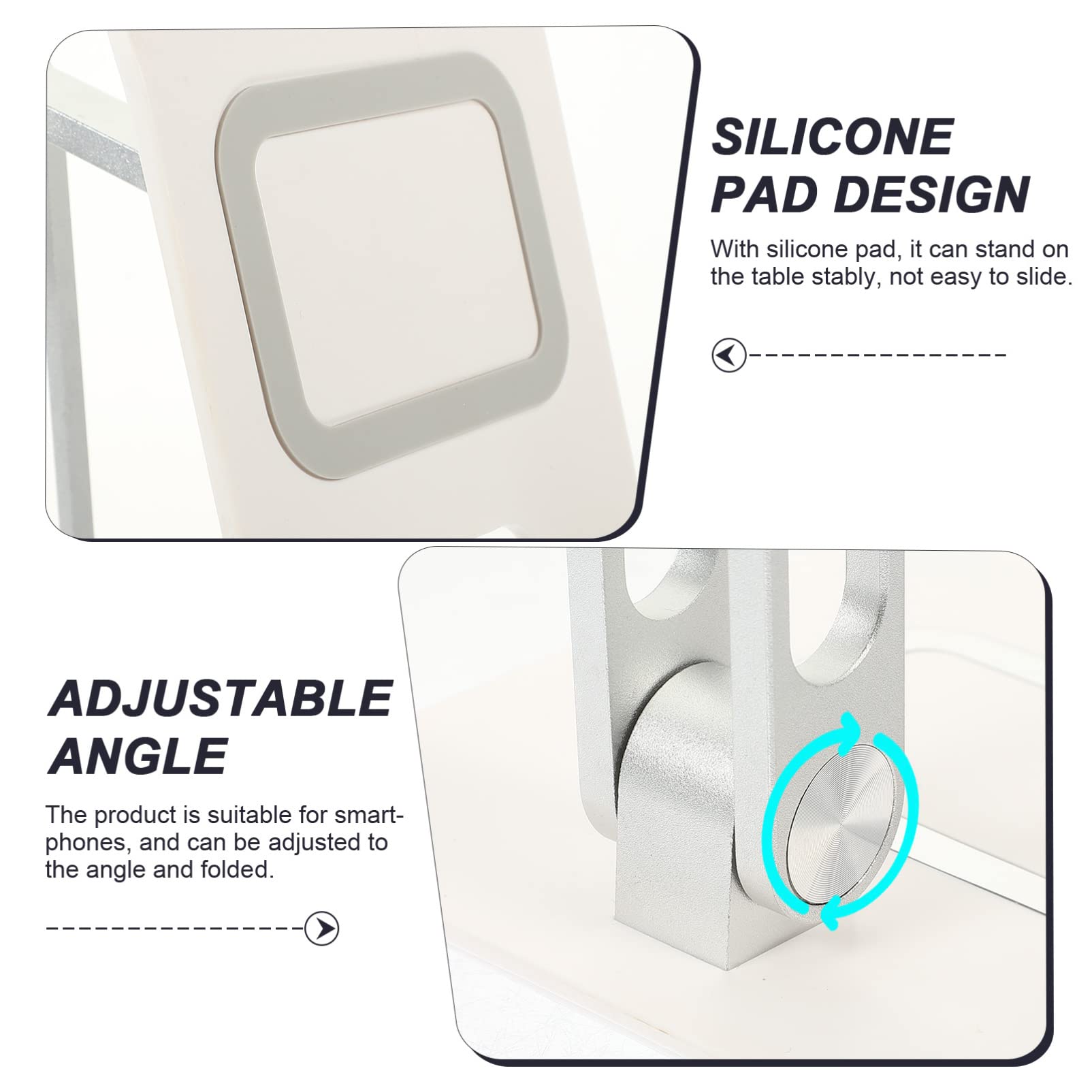 Hemobllo Per Telefono Scrivania Regolabile Stand Per Smartphone e Tablet Compatibile Dispositivi Design