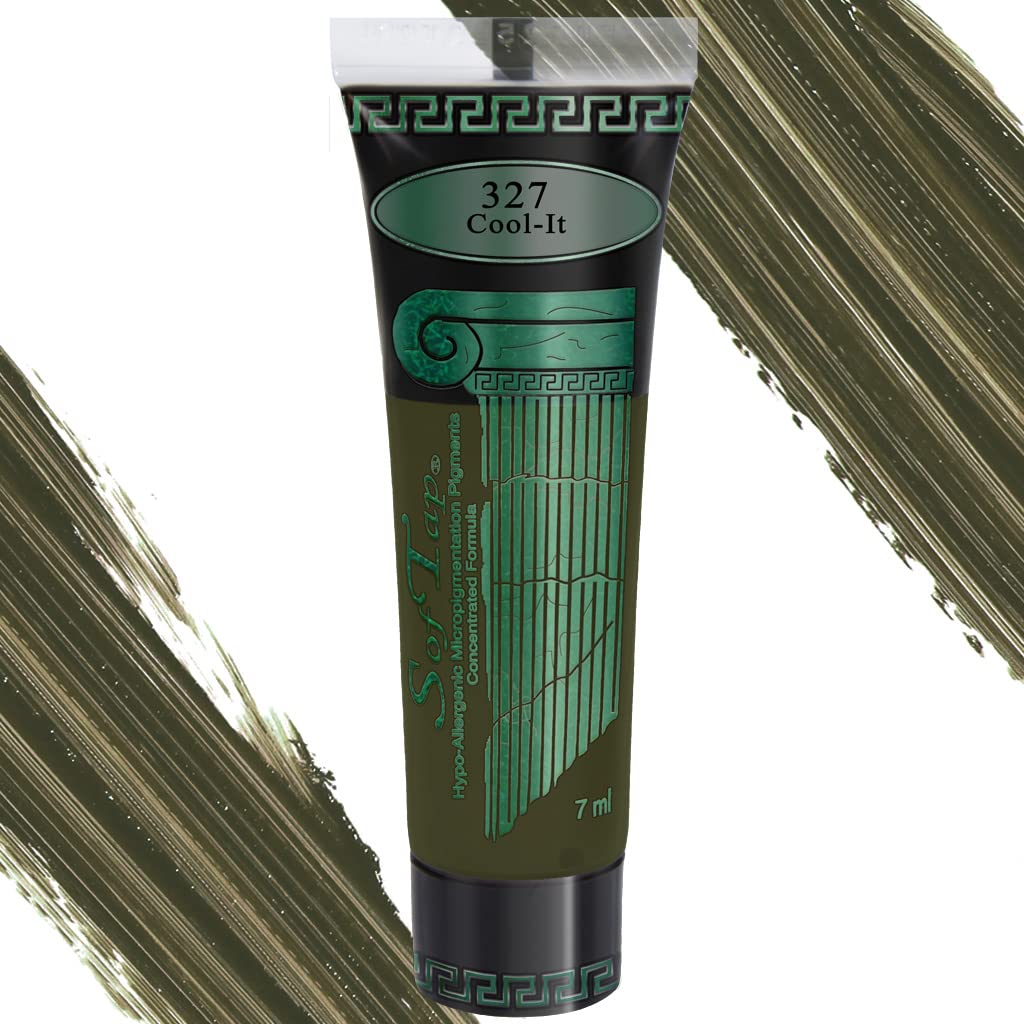 SofTap Permanent Makeup Cool-It PMU correction, red, orange, color fix for Brow, eyebrow, eye, lip, old PMU fix Shading gorgeous Professional Cosmetic Tattoo, Vegan, Cruelty Free, EU Compliant, Gluten Free, Paraben Free, Sulfate Free, Made in USA, 7 ml tube. Enhance Color Makeup Kit Ink Shading machine hand method compatible pixel soft tap Hypoallergenic (Cool-It)