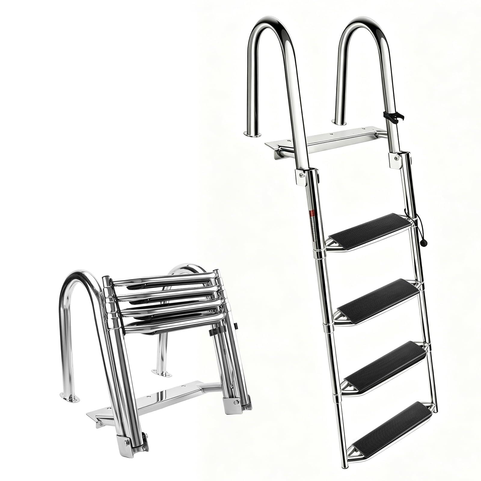 Scala per Piscina in Acciaio Inox 4 Gradini Scaletta Barca