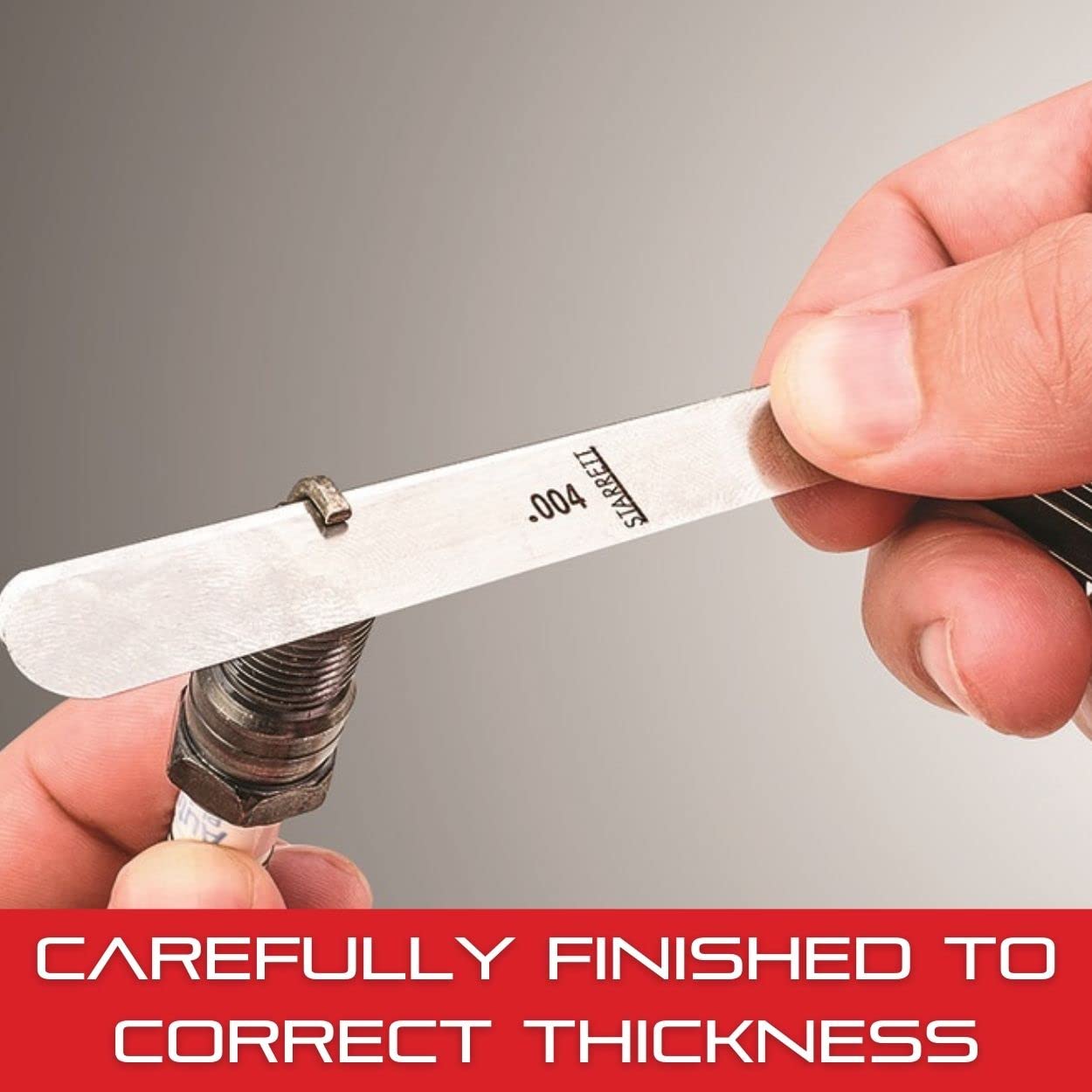 Starrett Tempered Steel English Thickness Gage with Easily Removed Leaves - Ideal for Carpenters and Home Improvement - 22 Leaves, 1/2" x 3-1/32" Size, .0015"-.035" Thickness - 572B