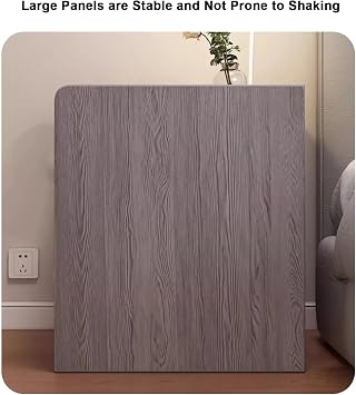 Bedside Table, Bed Side Table with 2 Drawer Nightstand Storage Wooden Night Stand, for Bedroom Living Room, Raised Guardrail 32x26x40cm Grey