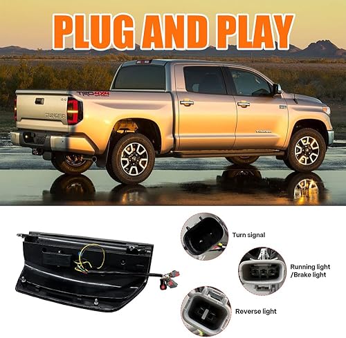 Miniatura 6 de YHY - Luces traseras para Toyota Tundra 2014-2021 LED ahumadas traseras accesorios de repuesto para lámpara trasera intermitentes luces de freno