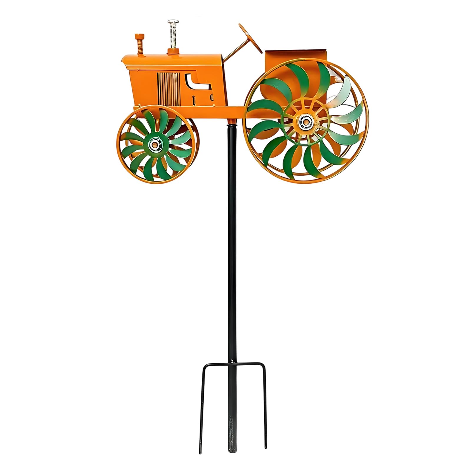 Handcrafted Iron Windmill Decor for Garden Area Patio Showcasing Rotating Vanes and Old Fashioned Character Permanent Iron Windmill Decor