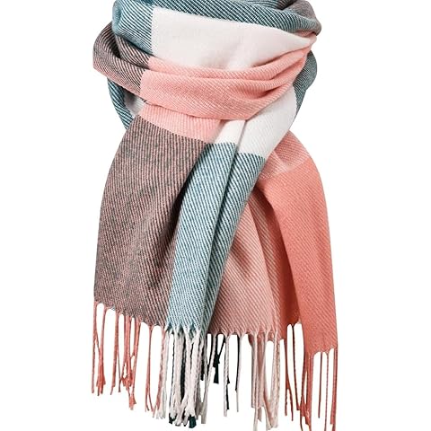 DOFOWORK Pink Scarf for Women - Womens Scarf Pashmina Shawls and Wraps for Evening Dresses, Fashion Long Scarves, 78.7" x 27.5" - Pink Cover