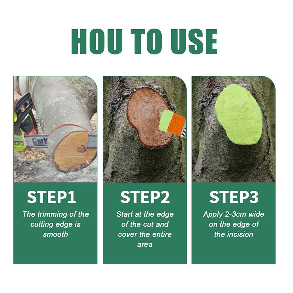 Tree Pruning Sealer, 100g Pruning Cutting Paste with Brush, Tree Wound Pruning Sealer & Grafting Garden Tree Pruning Paste Tree Repair Agent Repair Tools