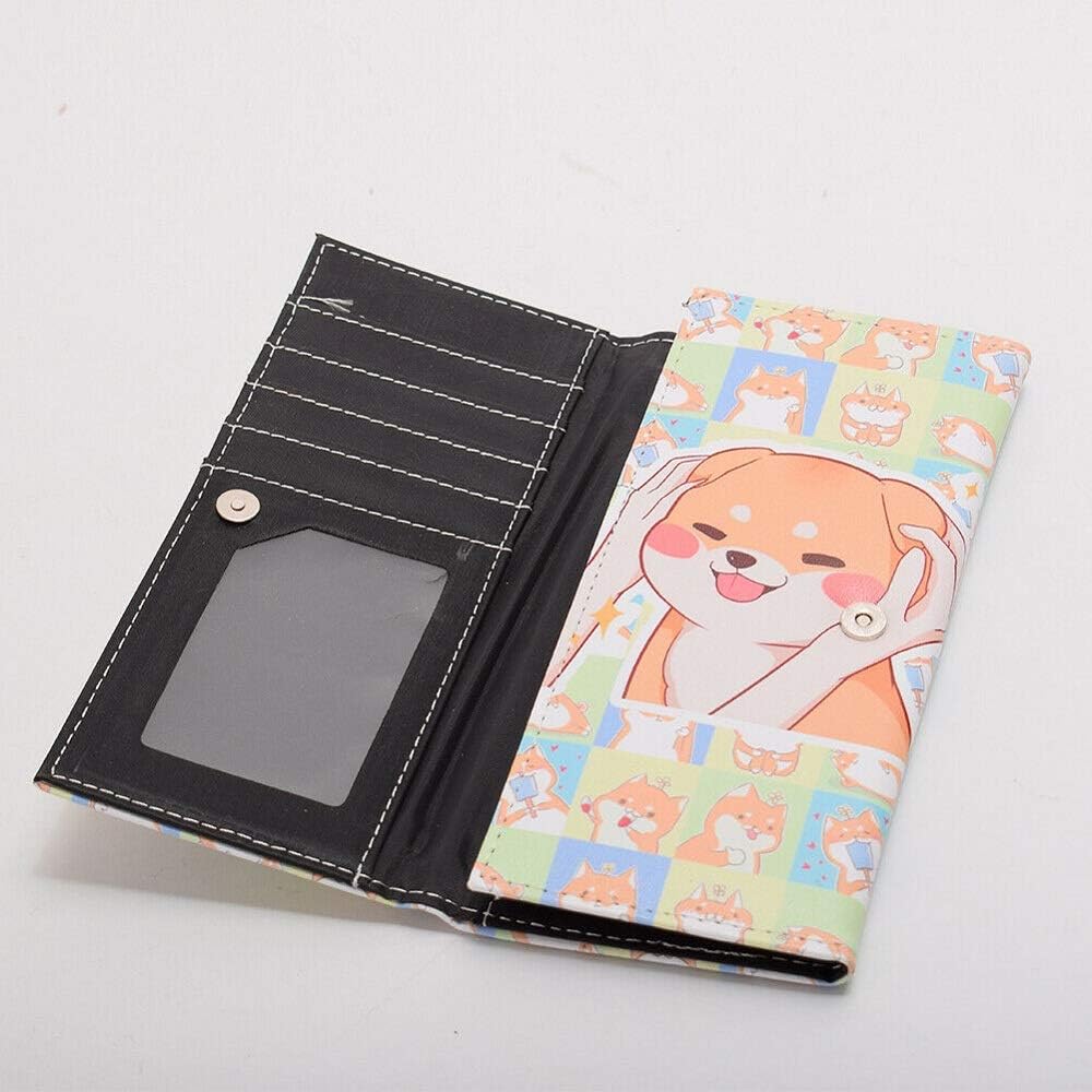 GK-O Japanese Shiba Inu Dog Long Wallet Doge PU leather Billfold Kabosu Dog Coin Purse - Image 3