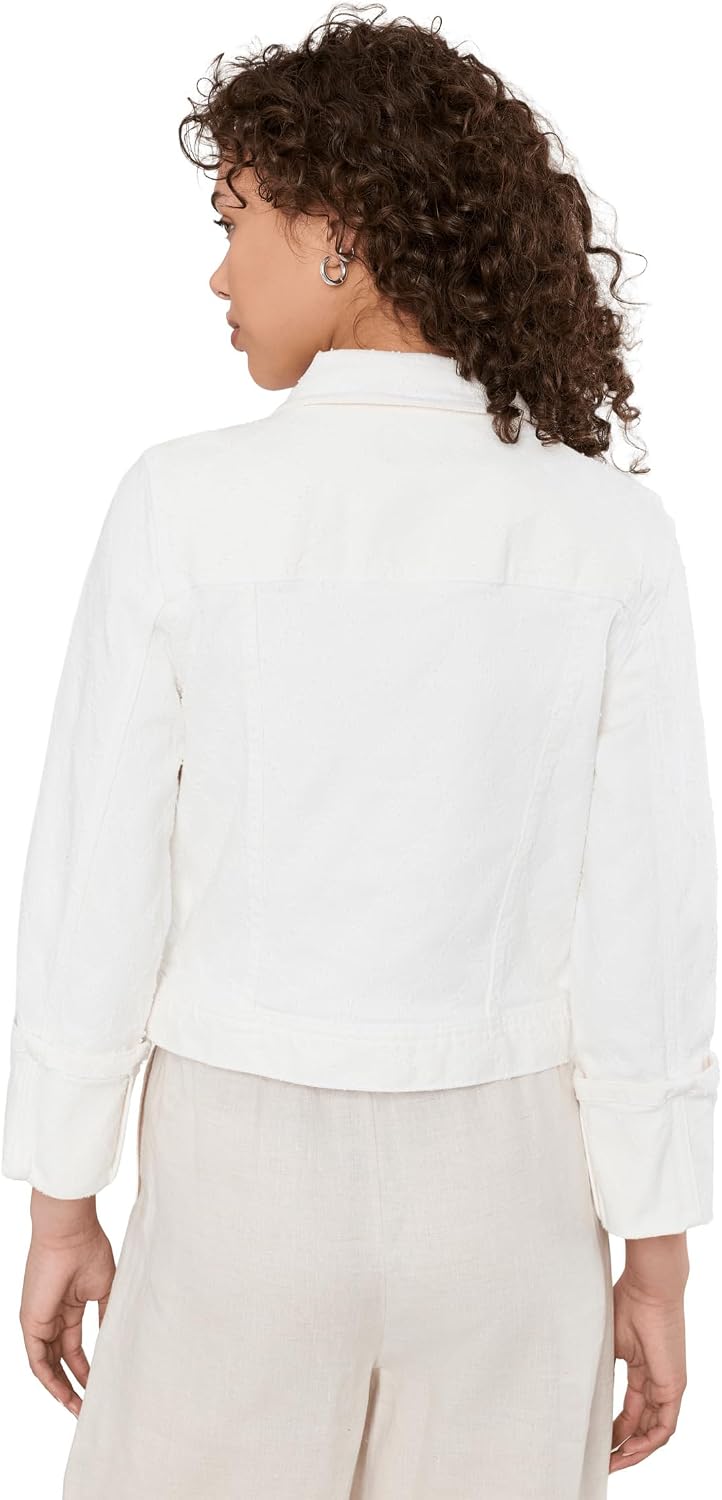 Liverpool Los Angeles Cropped Jacket with Bracelet Length Cuffed Sleeve