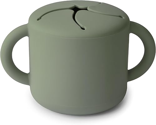 Miniatura 15 de mushie x Bluey Silicone Snack Cup | Contenedor de comida a prueba de derrames para niños pequeños y bebés (marfil azulado) Azul marfil,Bluey