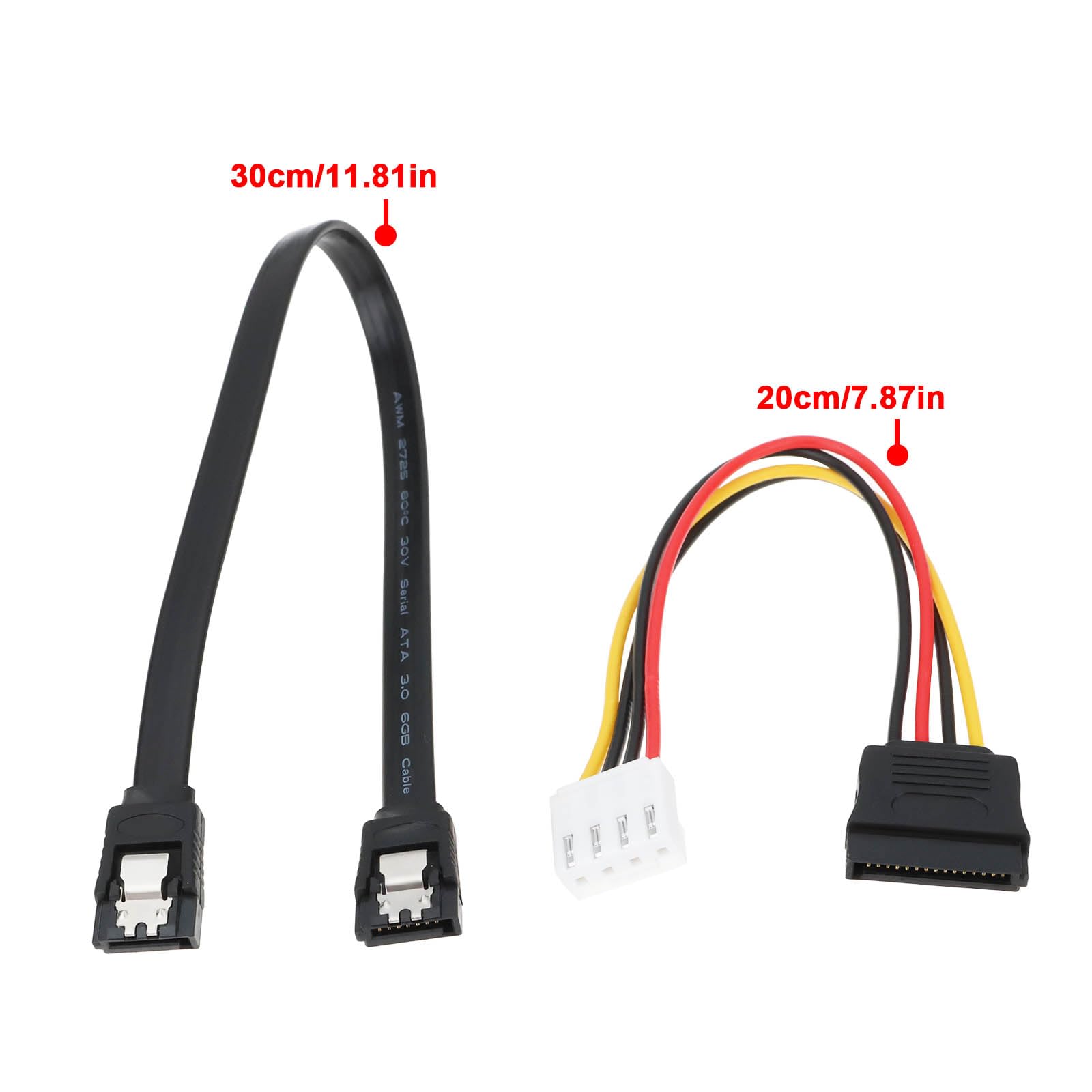 4-pinowy kabel zasilający HDD z kablem danych SATA 3.0 kompatybilny z Hikvision kompatybilny z systemami HiLook NVR