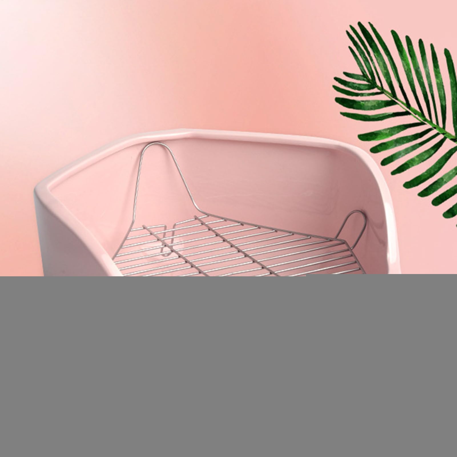 Ecktoilette für kleine Haustiere, Ecktoilette für Kaninchen - Ecktoilette für Kleintierkäfig - Haustierstreu mit abnehmbarem Drahtdesign To