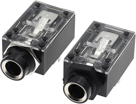 6.35mm 6.5mm Stereo Audio Microphone Female Jack/Socket Connector 7Pin connector(Iron nut,1PCS)