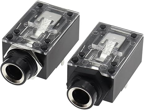 6.35mm 6.5mm Stereo Audio Microphone Female Jack/Socket Connector 7Pin connector(Iron nut,1PCS)