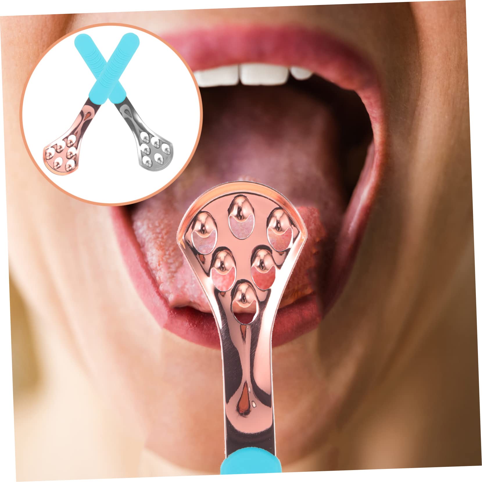 Healeved 10pezzi Raschietto Linguale Acciaio Inossidabile Con Manico Strumento Di Pulizia Della Lingua Per Adulti Rimuove Alitosi e Placca Design Ergonomico e Durevole Ottimo Per Igiene