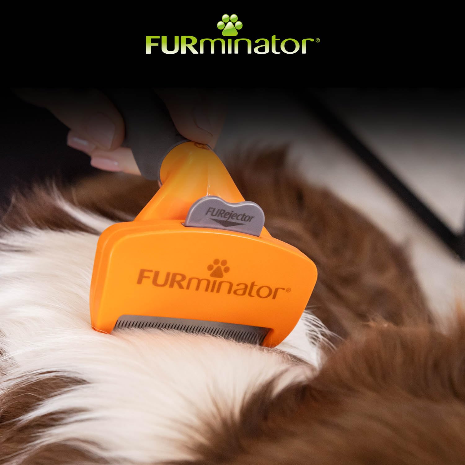 FURminator deShedding-Tool Hund Größe M Langhaar - Hundebürste für mittelgroße Hunde zur Entfernung der Unterwolle - Verbessertes Design – Ansicht 6