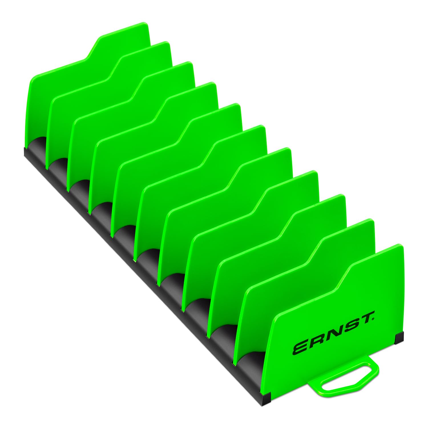 Ernst Manufacturing Plier Pro Premium No-Slip Plier Organizer: Toolbox Organization Solution in Vibrant Green for Pliers, Cutters, Slip Joint Pliers - Made in USA