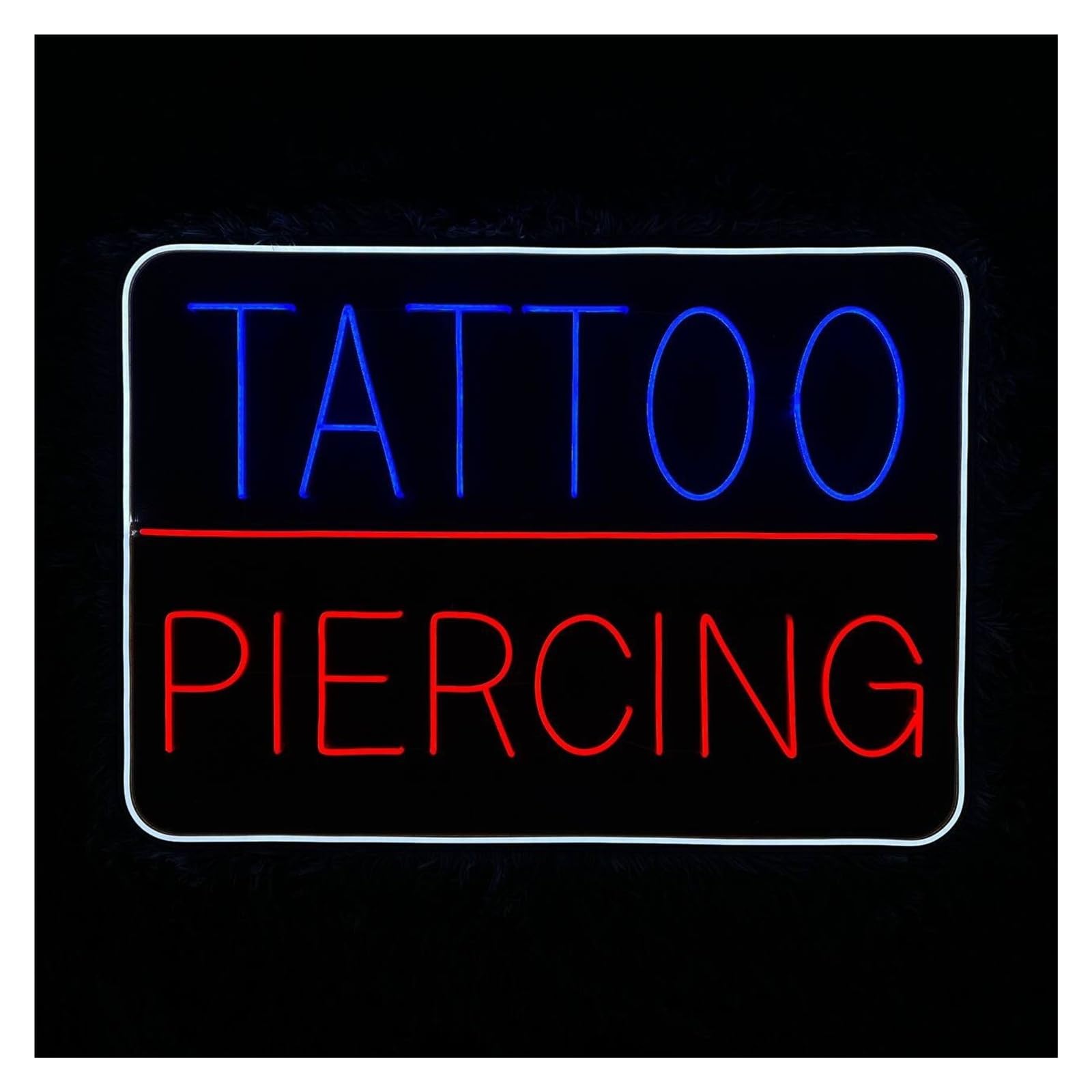 RONGCH Hanging Art Signs Tattoo Piercing Neon Sign Wall Bar Storefront Window Display Business Entrance Decor 60cm