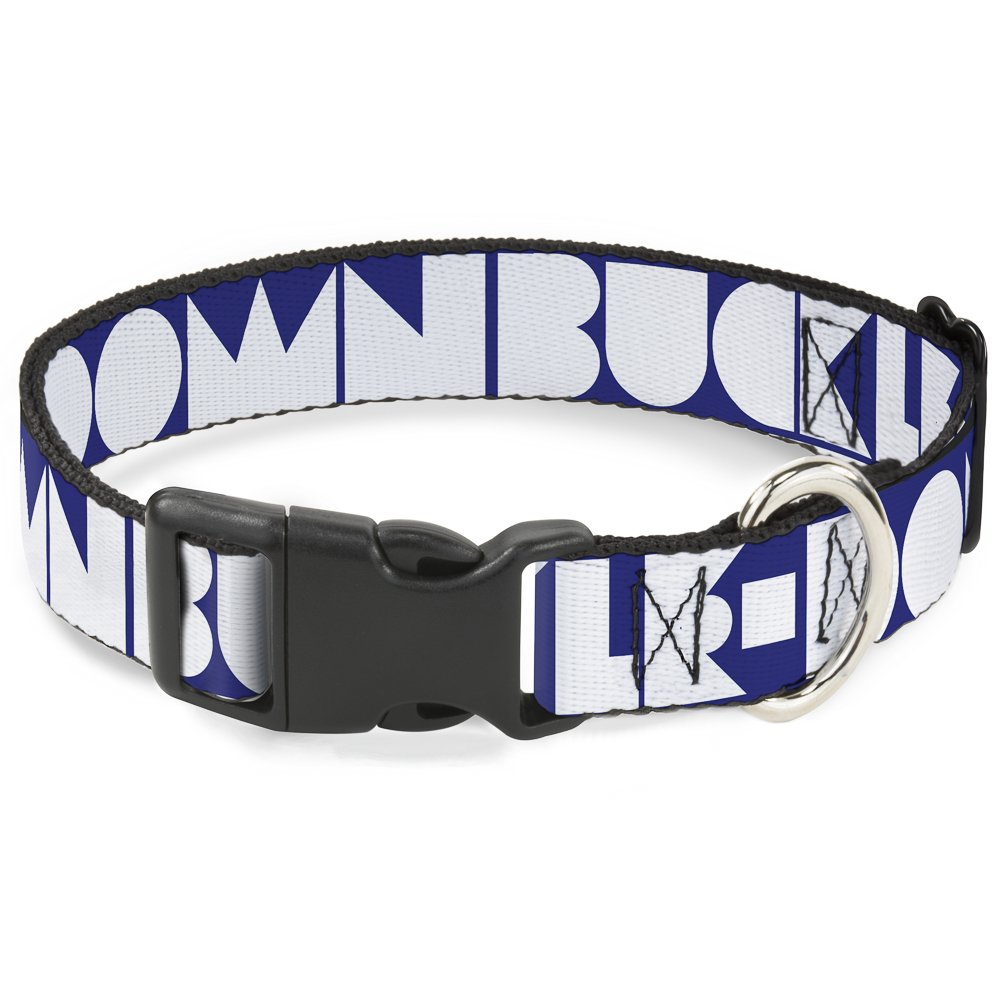 Collier chien large Buckle Down plastique avec clip robuste géométrique