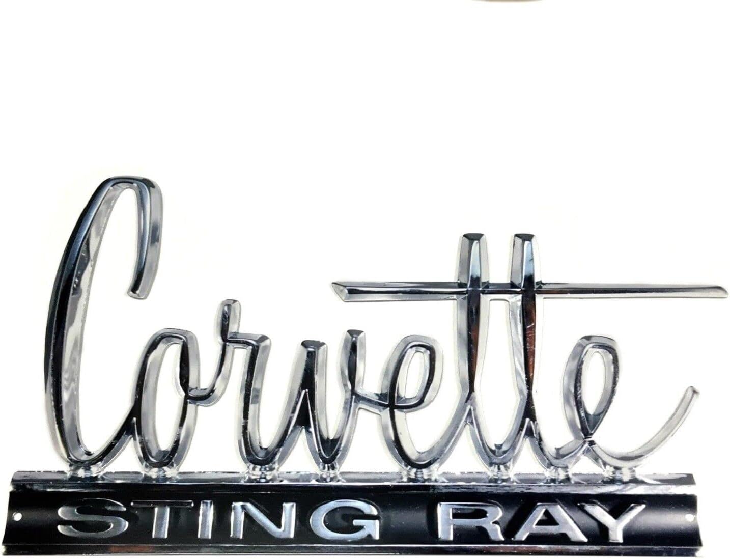 C6 Corvette Crossed Flag Wall Emblem Large Metal Art 05-13 Full 32" By 12" In Size Cross Flag - Foto 11