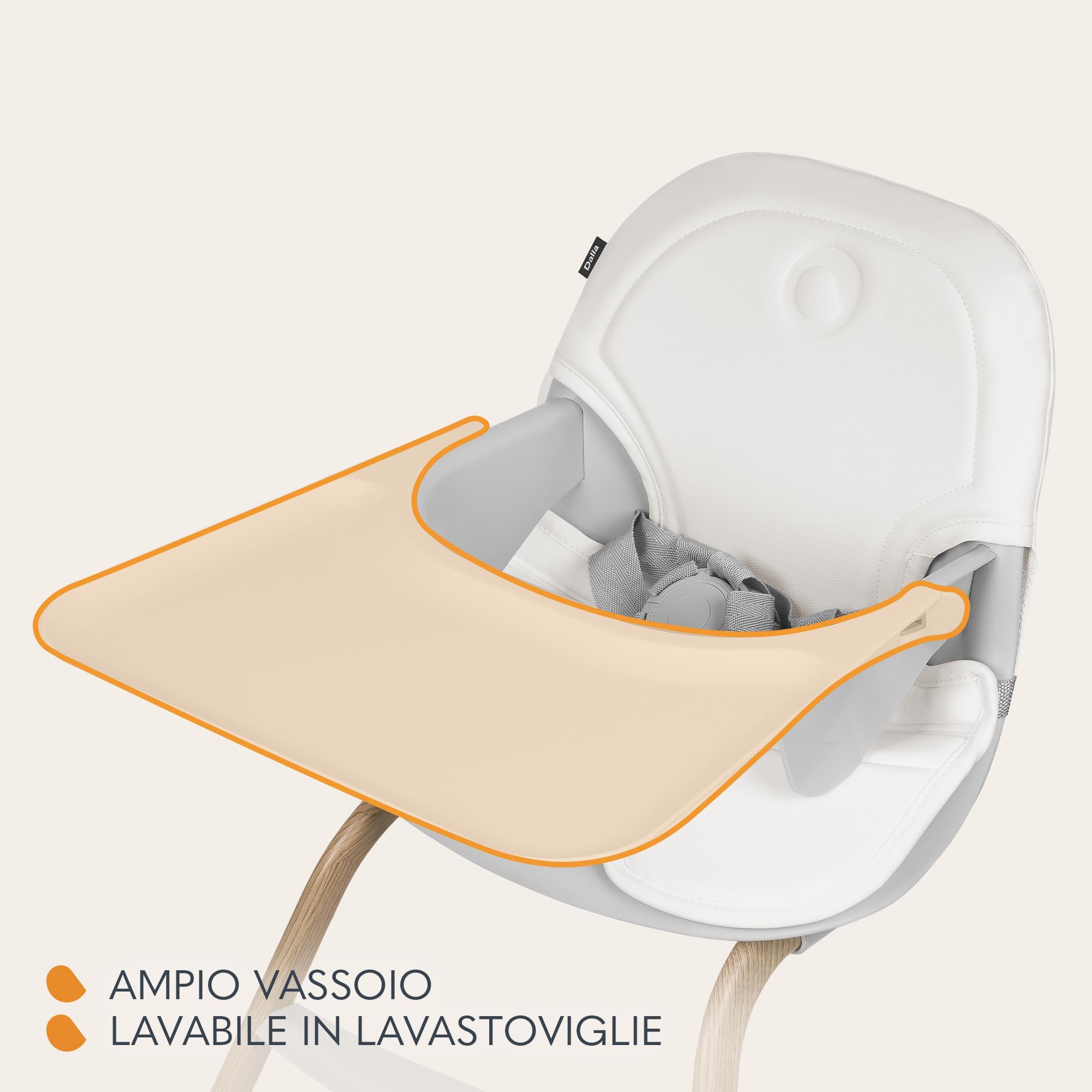 LIONELO Dalia Seggiolone Pappa Evolutivo 2 in 1 per Bambini 6-36 Mesi 15 kg | Cresce con il Bambino, Diventa Sedia per Bambini Più Grandi fino a 60 kg, Cinture 5 Punti e Vassoio