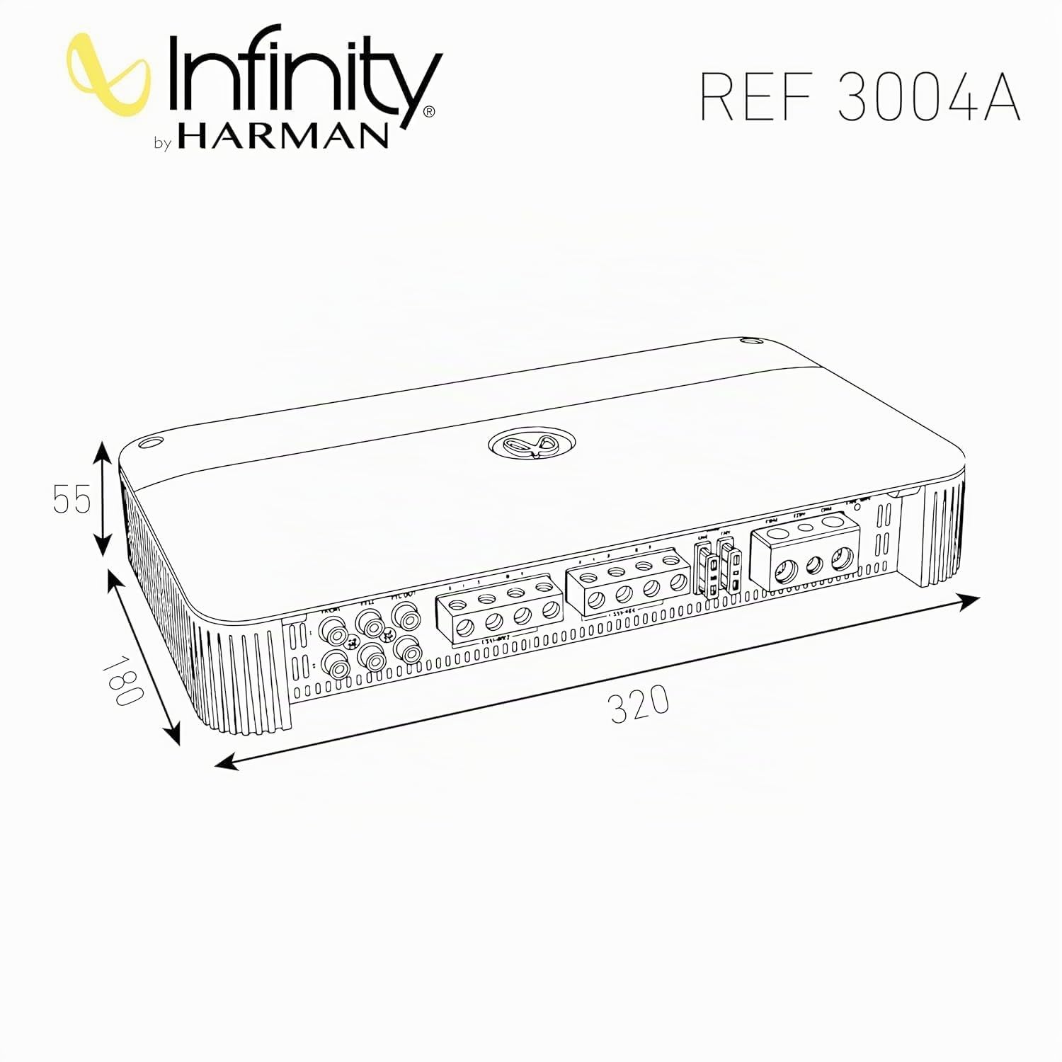 Infinity Reference 3004A Ampli 4 Canaux Class-AB Amplificateur Voiture Auto