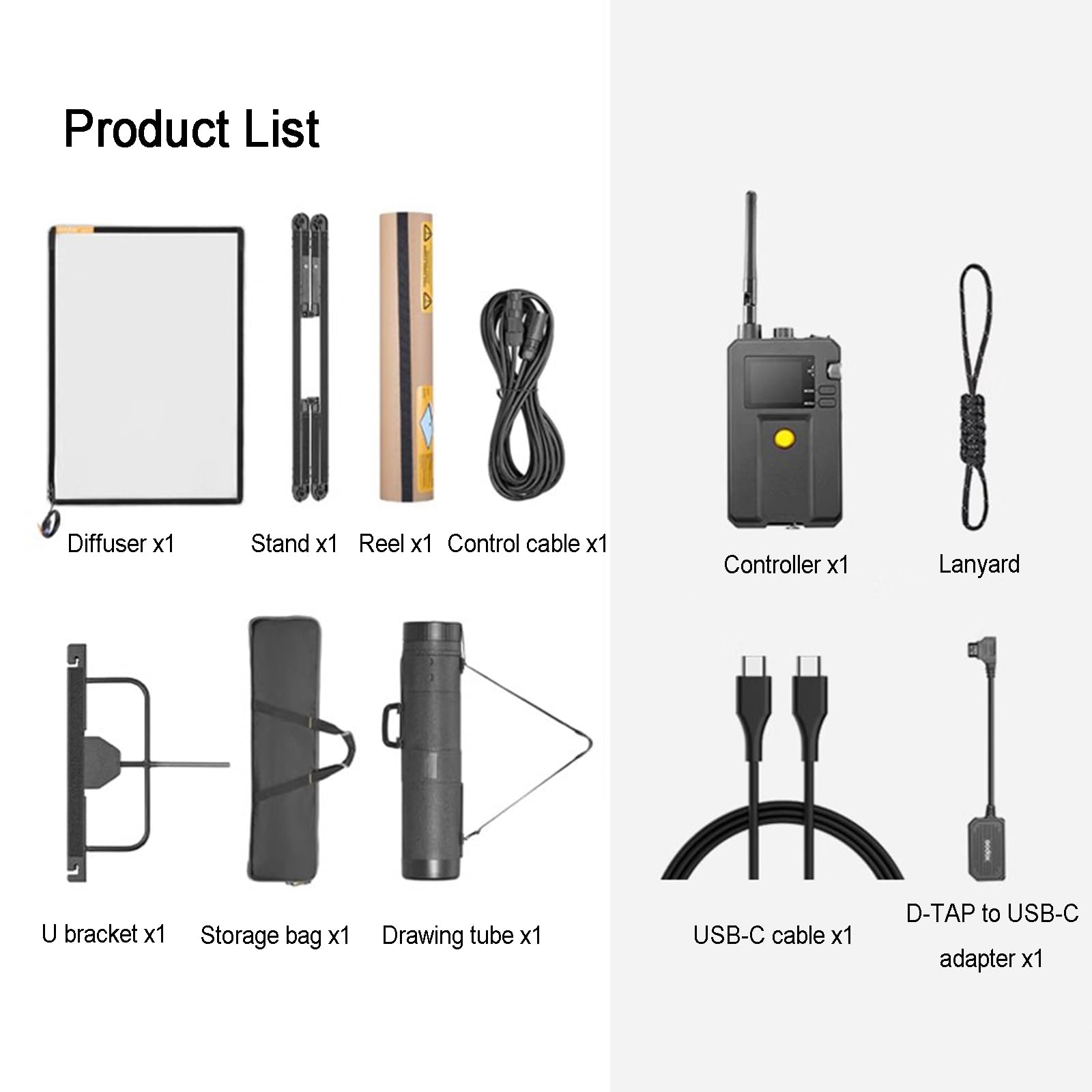 Kit De Iluminación Suave para Fotografía, Luz De Relleno LED Regulable para Estudio, Valor EV Ajustable Y Nivel De Luz Suave, con Soporte Plegable, para Grabación, Streaming Y Retratos