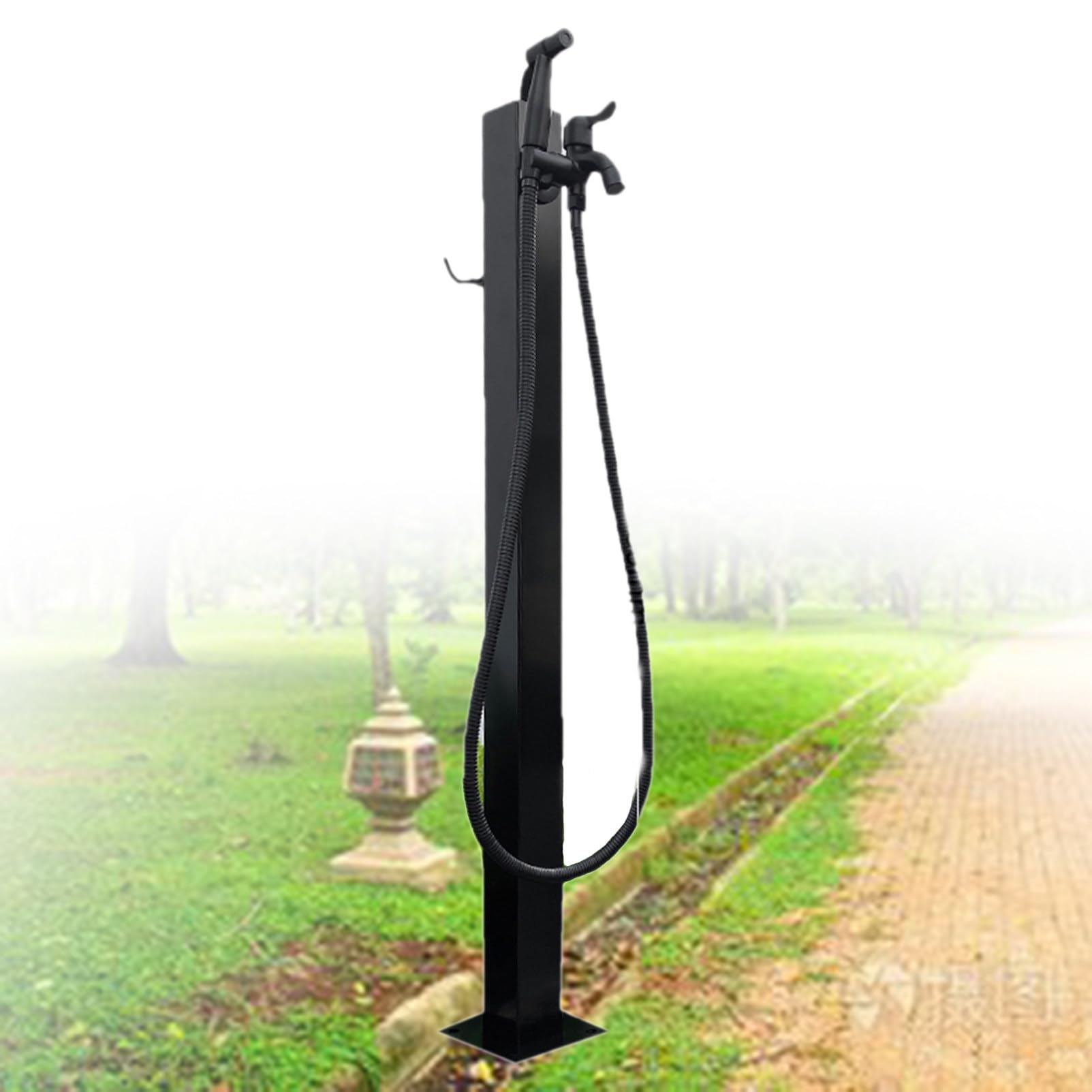 Fontana di acqua del giardino all'aperto con il supporto del tubo flessibile della colonna d'acqua dell'acciaio inossidabile moderna decorativa della fontana dell'acqua per i patii e i cortili