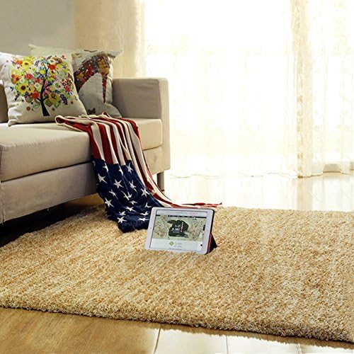 CBOKE Deluxe Indoor Modern Faux Sheepskin Shaggy Rugs Anti-Skid Shag Rug Dining Room Home Bedroom Carpet Floor Mat Kids Play Rug 45.6 x 62.9 Inch