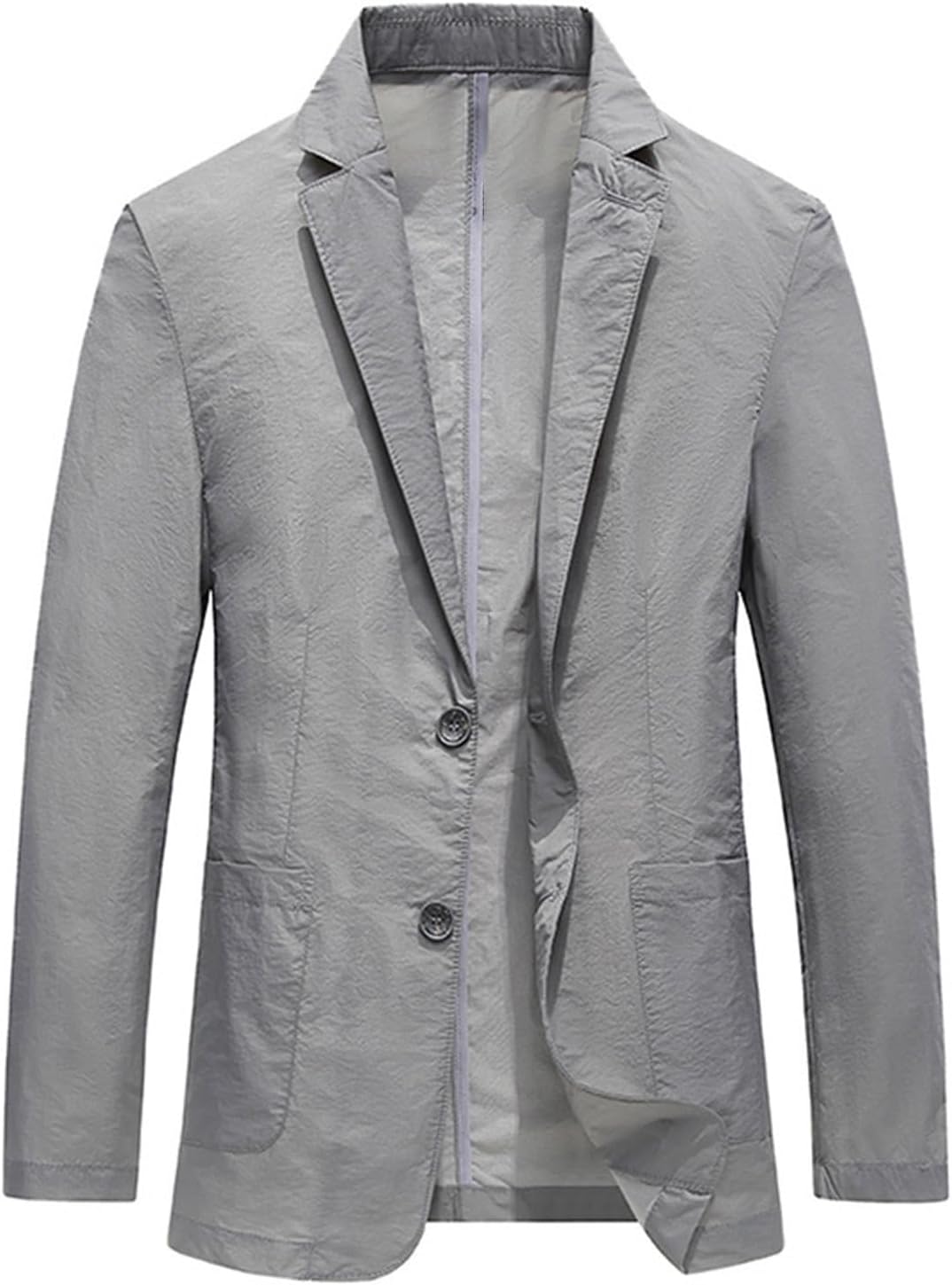 Men's Linen Suit Blazer Notch Lapel Two Buttons Tuxedos Jacket Work Leisure Coat