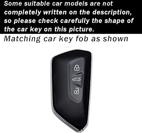 Miniatura 2 de ontto Portallaves de 3 botones compatible con VW Golf 8 ID4 TPU cubierta de llave de luz y piel brillante compatible con Skoda Octavia Seat Leon MK4
