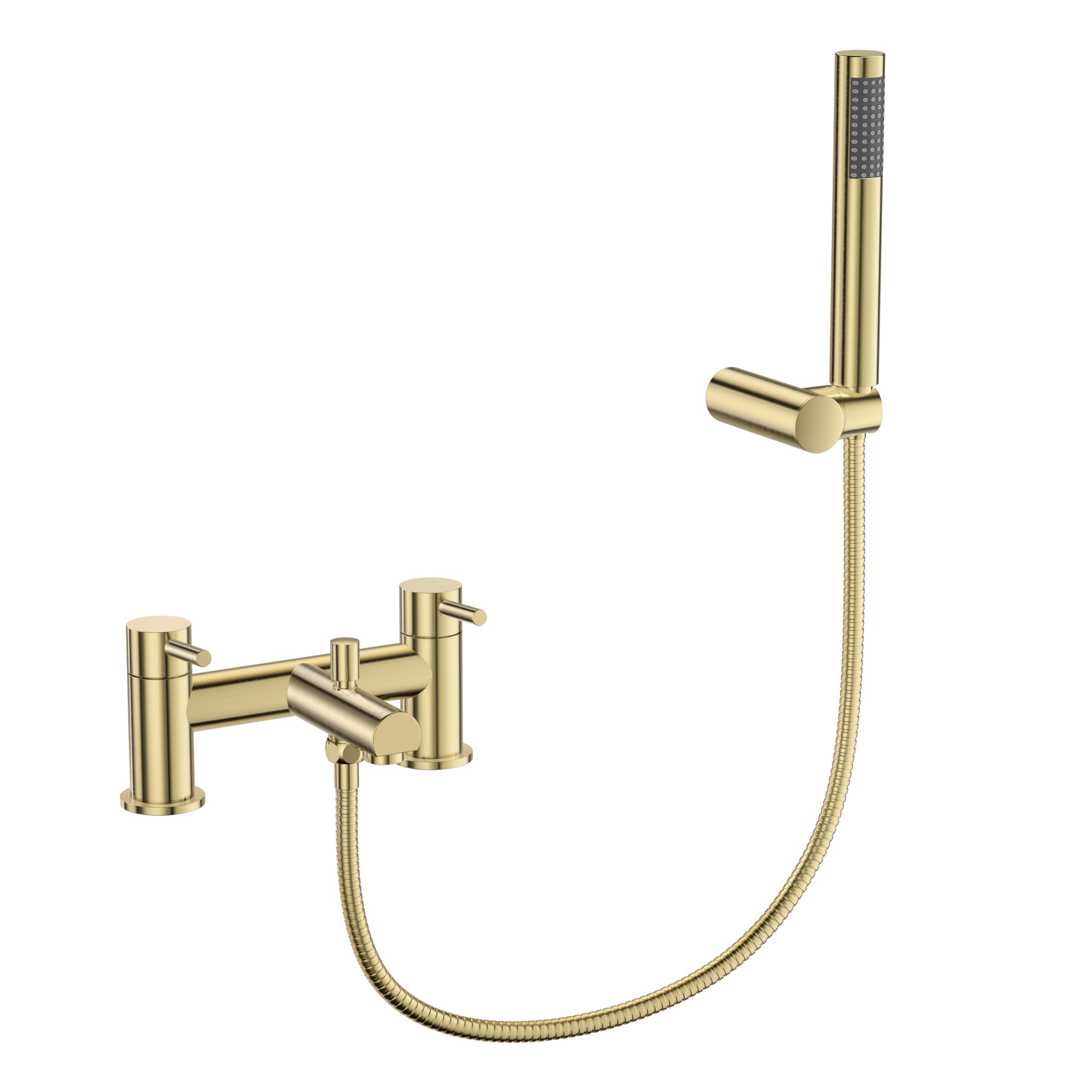 VeeBath Dixon Round Lever Bath Shower Mixer Tap With KitBrushed Brass from B&Q