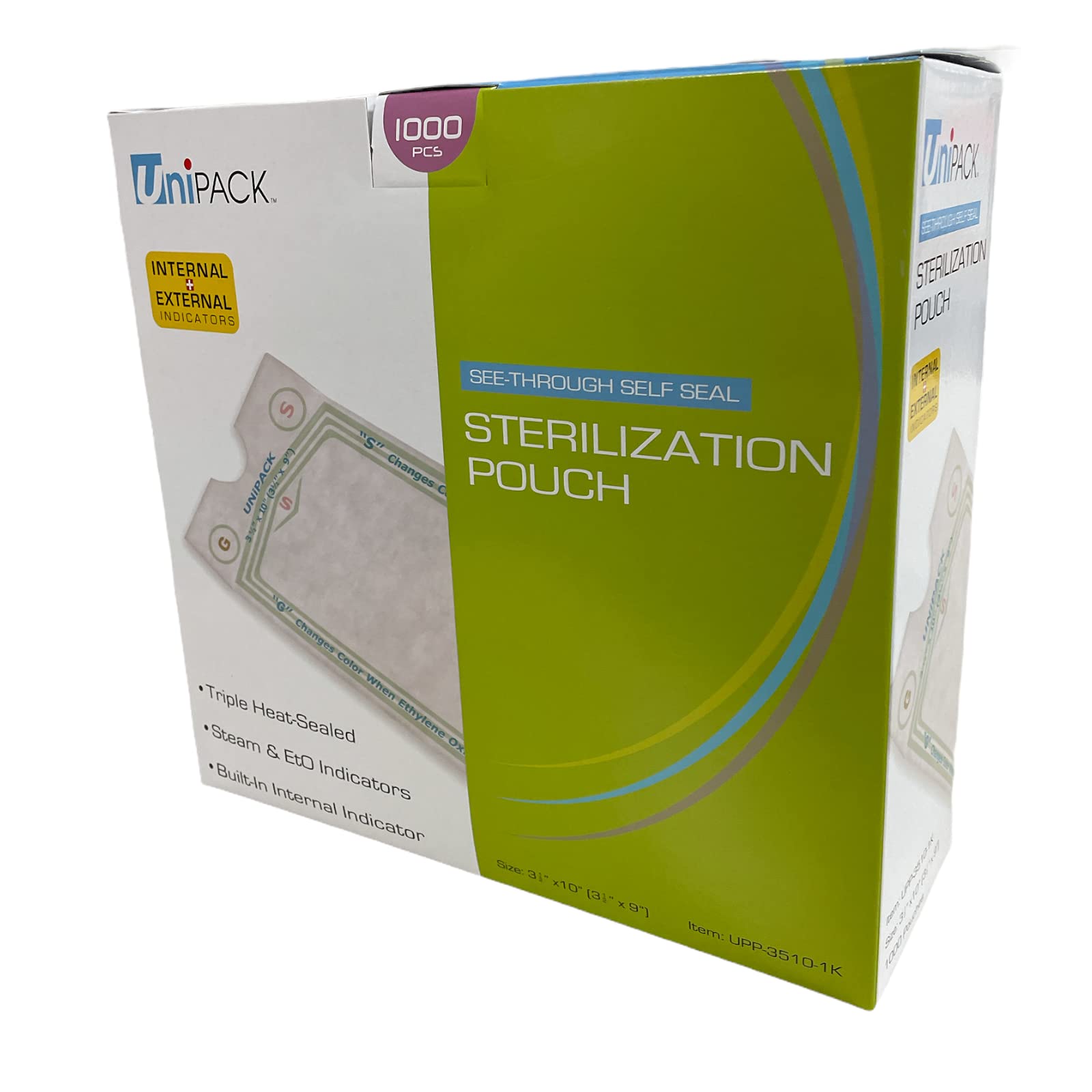 UniPack Medical 790-UPP-3510-1K Sterilization Pouches, 3-1/2