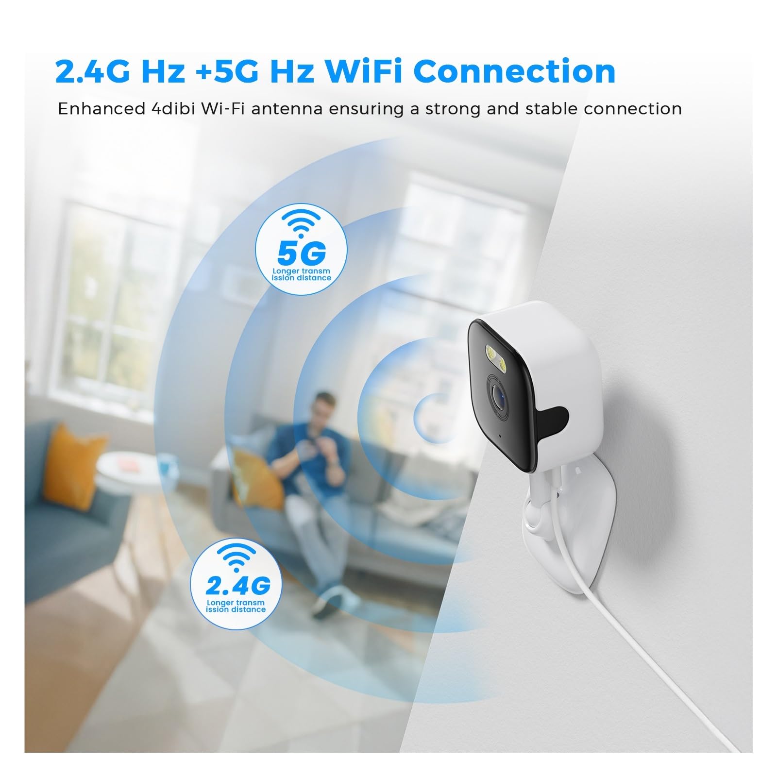 WiFi sans Fil Mini Cube 5MP intérieur