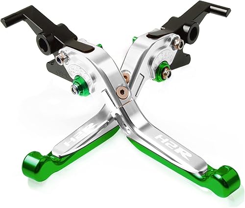BYFSTK Motorcycle Adjustable Brake Clutch Lever Extendable Handle for Kawasaki H2R 2015 2016 Handle Lever with Laser Logo Color  A