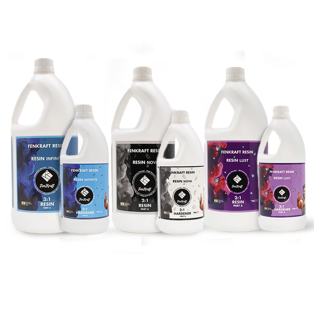 Fenkraft Premium Epoxy Resin Set: Nova, Lust & Infinite ? Non-Toxic, Self-Leveling Resin with Crystal Clear Finish for Artistic Creations (B0CKQSPYG8) Amazon Price History, Amazon Price Tracker