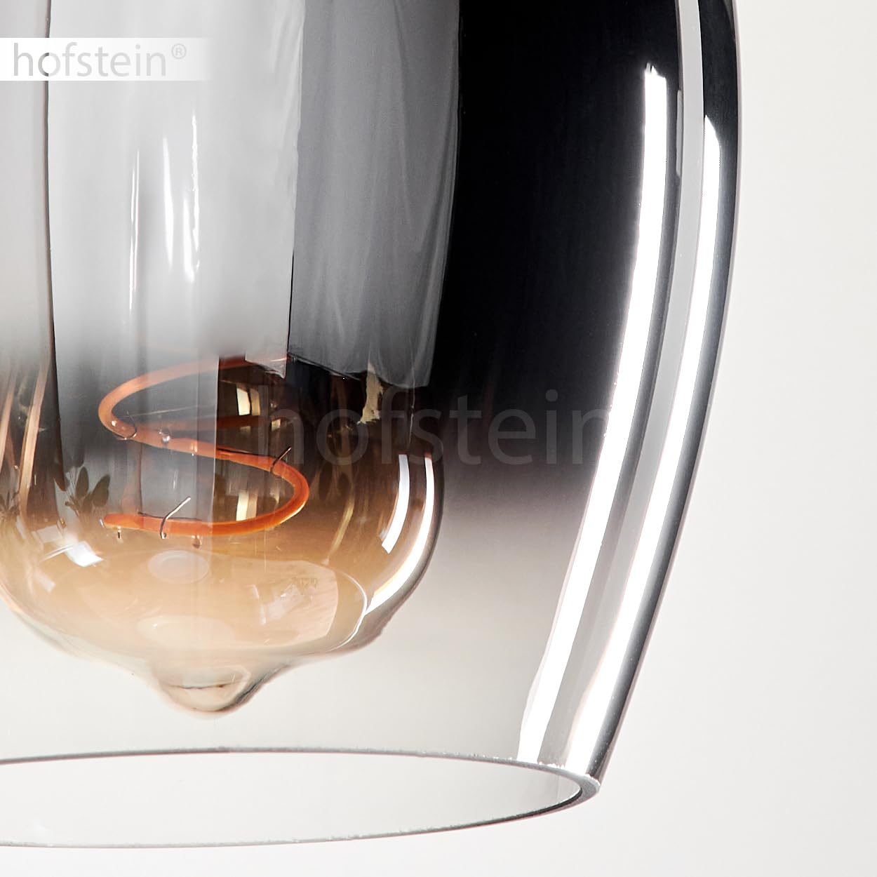 Wandleuchte Vevino, Wandlampe aus Metall/Holz/Glas in Schwarz/Natur/Chrom/Rauch/Klar, Leuchte im Retro/Vintage-Design, Schirm aus Glas (Ø 15cm) u. An/-Auschalter am Gehäuse, 1x E27, ohne Leuchtmittel
