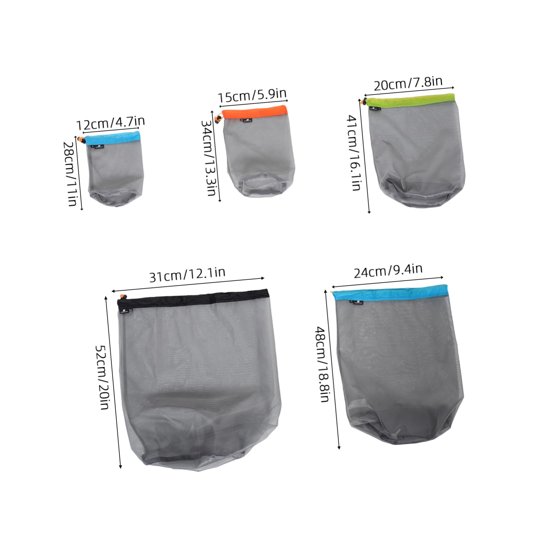 Abaodam 1set Travel Clothes Storage Outdoor Camping Polyester Mesh Stuff Sack Compression Sacks for Sleeping Bag Drawstring Storage for Travel