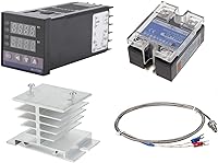 Vista 1 de YXQ REX-C100 - Controladores de termostato de temperatura digital inteligente PID LED, 100 - 240 VAC, sensor K, relé de estado sólido de 40 A