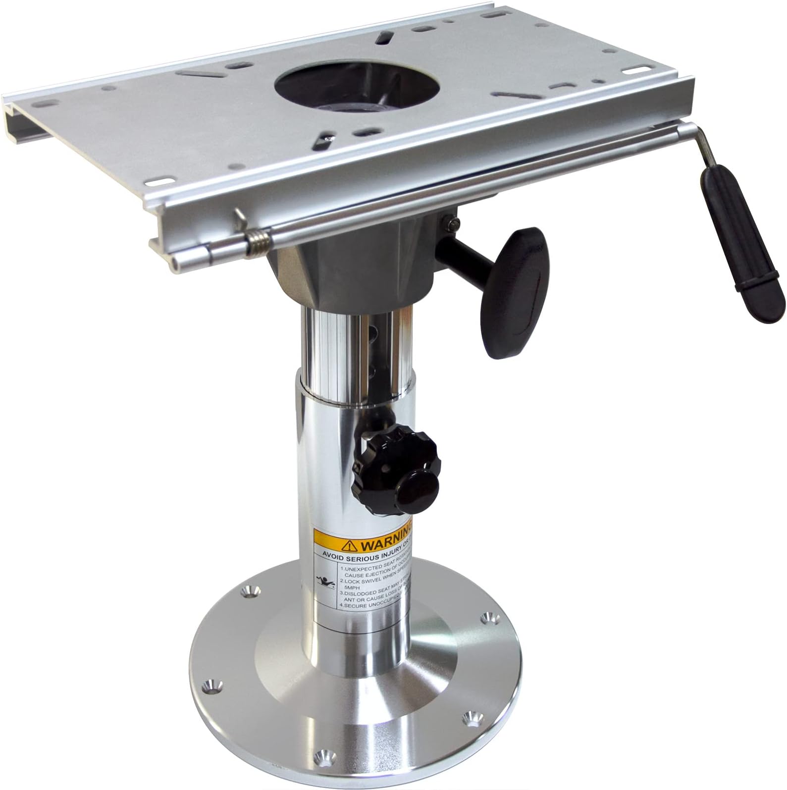 POROHOM Aluminum Adjustable Height Locking Boat Seat Pedestal (Boat Seat Pedestal with Slide)