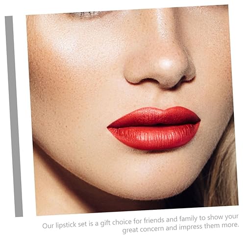 4 Sets Matte Lipstick Set for Women Mini Capsule Lipsticks Safe Wax Ingredients Versatile Colors for Creative Makeup and Giving