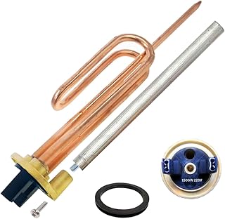 GOLDMAN SERVICE Résistance Thermique électrique Flange + Anode magnésium + Joint Caoutchouc + vis de Fixation. Kit de Rechange pour Chauffe-Eau Compatible avec toutes les grandes marques. (1500W)