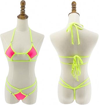 Womens Exotic Micro Bikini Set Sunbath Beach Swimming Swimwear G-String Swimsuit