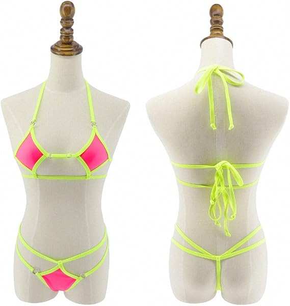 Womens Exotic Micro Bikini Set Sunbath Beach Swimming Swimwear G-String Swimsuit