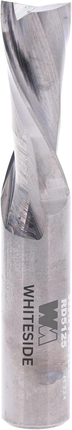 Whiteside Router Bits RD5125 Standard Spiral Bit with Down Cut Solid Carbide 1/2-Inch Cutting Diameter and 1-1/4-Inch Cutting Length