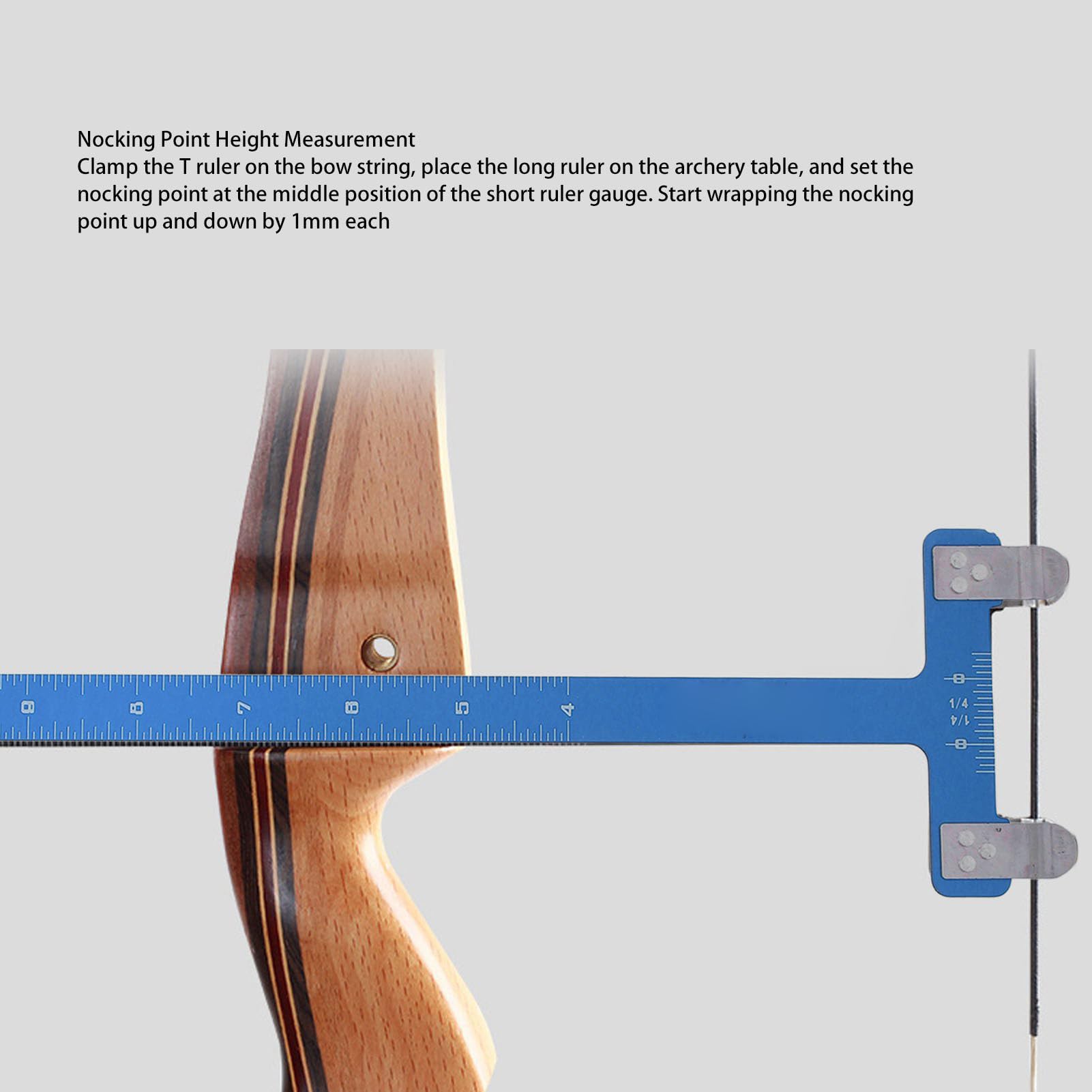 Acciaio Inossidabile a Forma di a Forma di Tiro a di Tiro a di a di | RECURVE Parte Proprio E Uso Composto | Strumento di Misurazione di Precision Bowstring in Blu