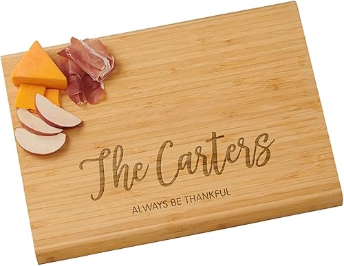 Personalization Universe Seasonally Script - Tabla de cortar de bambú personalizada, personalizable, ideal para tablas de embutidos y regalo de