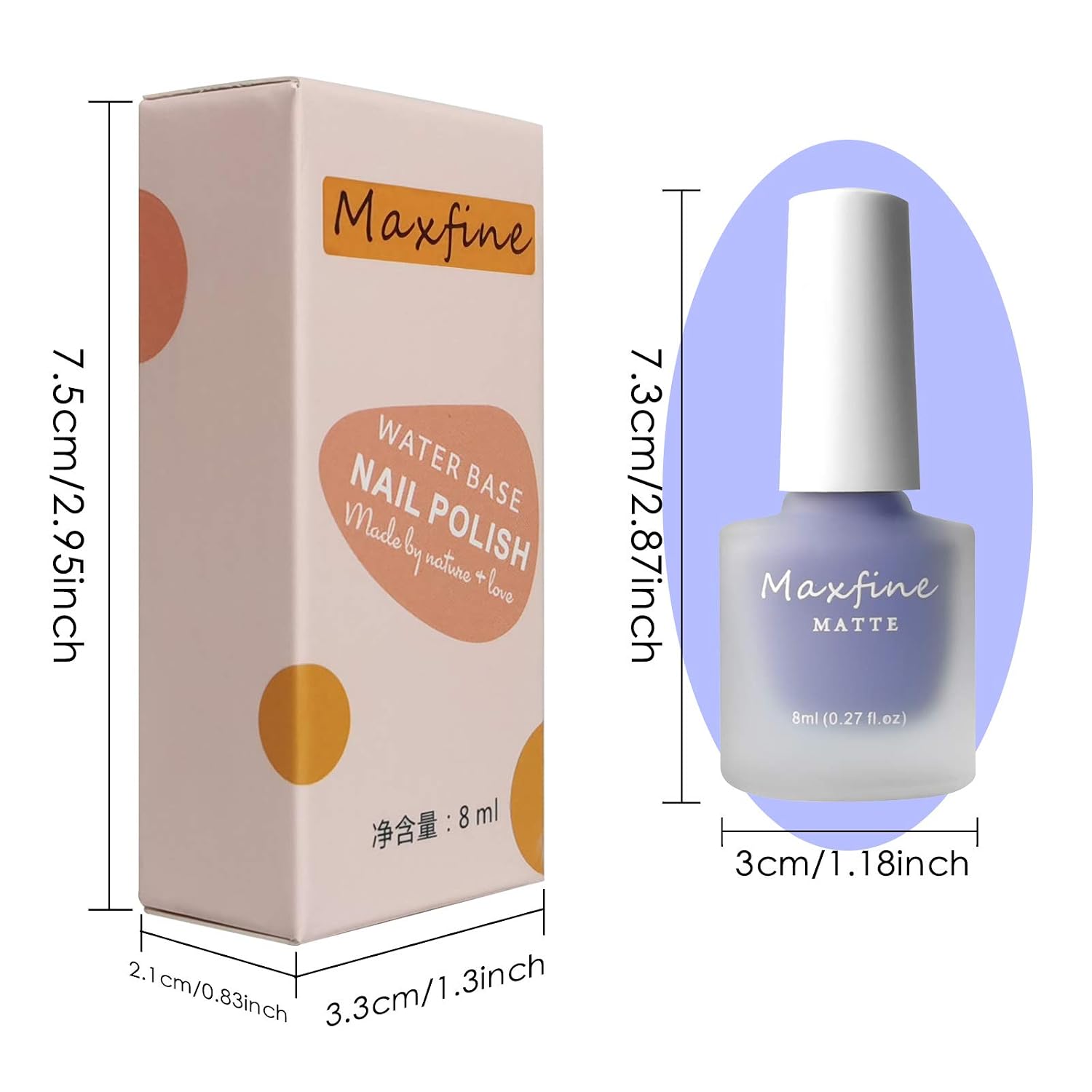 LOKFAR 6 Colors Matte Nail Polish Set, Mist Effect Matte Finish Velvet Gel Nail Polish Kit, Long Lasting Waterproof Velvet Nail Polish Nail Art 8 ml/Bottle -#A