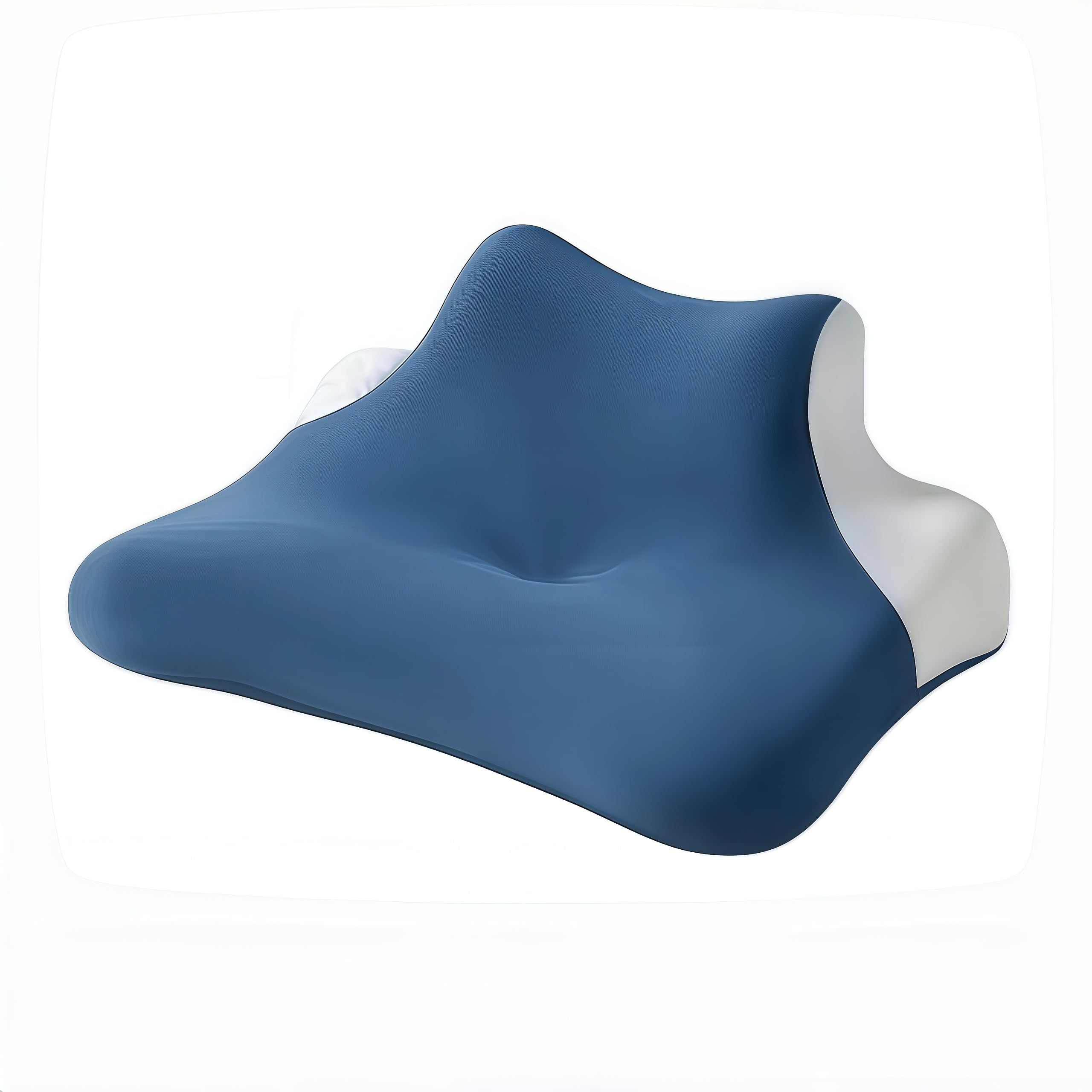 Ergonomic Prone Pillow with Memory Foam, Designed for Stomach Sleeping, Bed Reading and Gaming, Dual Height Support for Comfort and Pressure Relief, Ideal for Adults, 60x40x23/9cm，Deep Blue