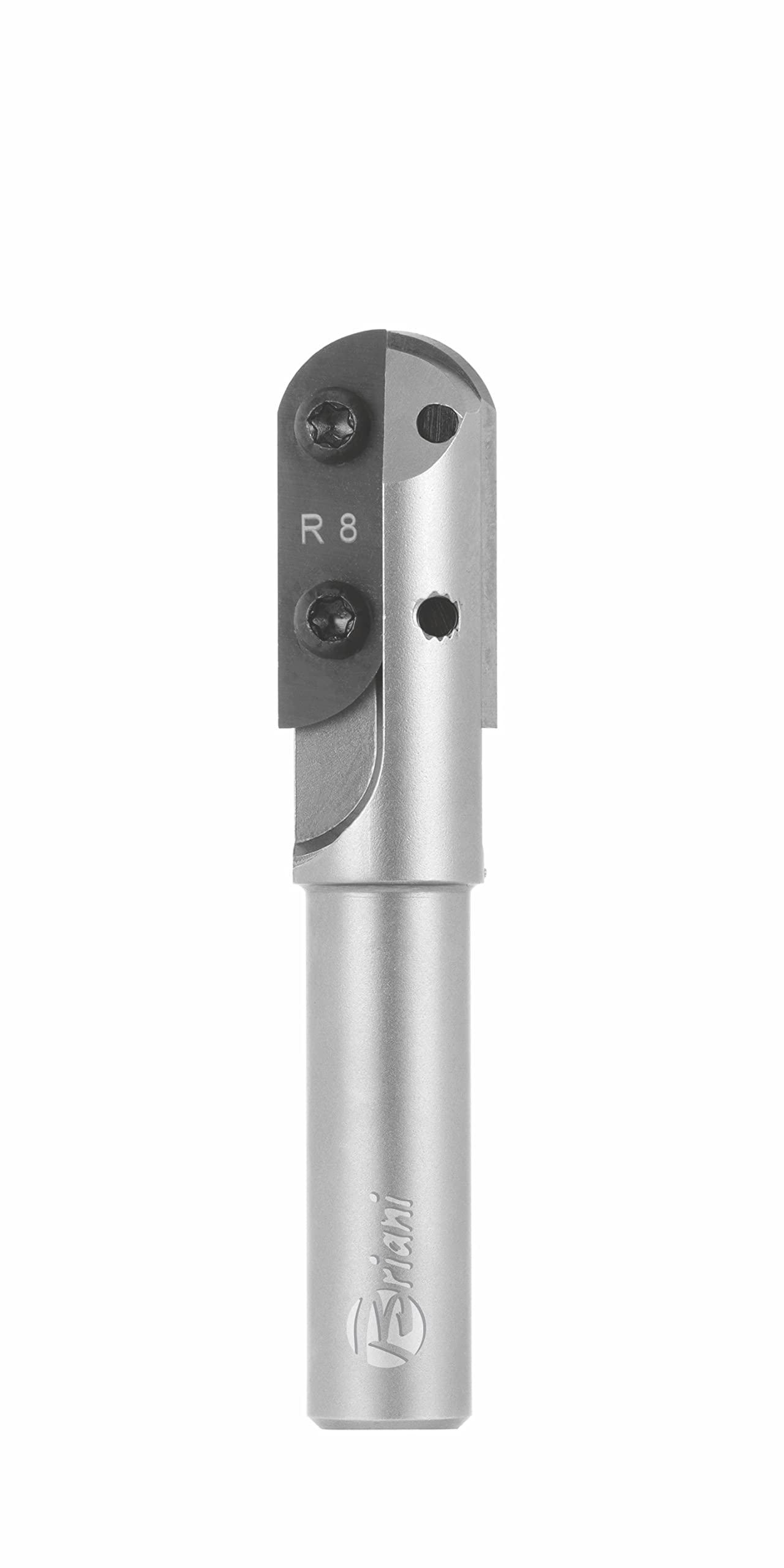 Frez wklęsły z nożem dwustronnym z twardego metalu – bieg prawostronny, ostrze 2, długość robocza 29 mm, długość całkowita 75 mm, trzpień 8 mm