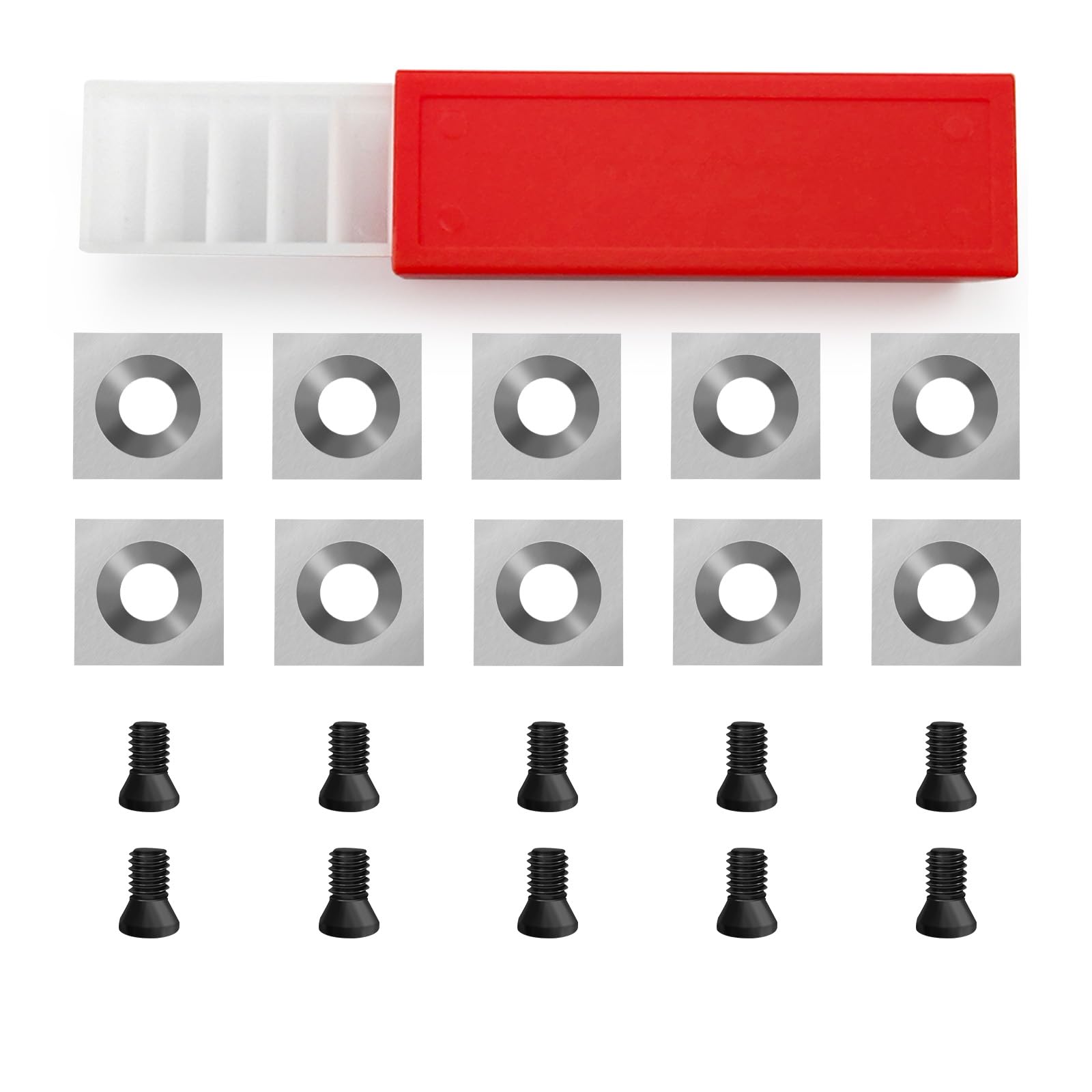 11×11×2.0mm Square Carbide Inserts for woodturning, Tungsten Carbide Cutter Inserts Set, Woodworking Cutter Fits Spiral Helical Planer Cutter Head or